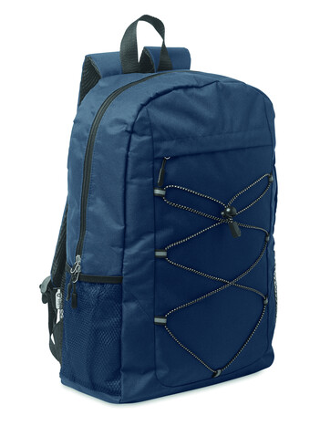 Rucksack 600D RPET Polyester - Marineblau bedrucken, Art.-Nr. MO2491-85