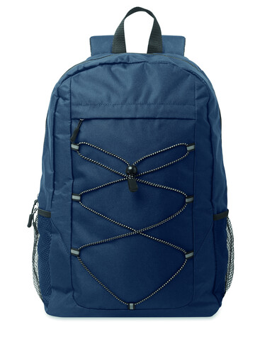 Rucksack 600D RPET Polyester - Marineblau bedrucken, Art.-Nr. MO2491-85