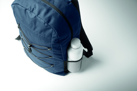Rucksack 600D RPET Polyester - Marineblau bedrucken, Art.-Nr. MO2491-85