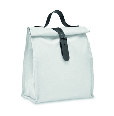 Kühltasche 600D RPET - Weiß bedrucken, Art.-Nr. MO2557-06