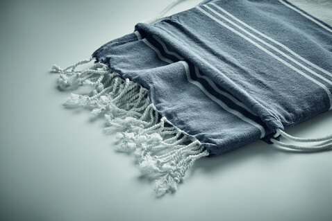 Strandtuch-Set - Blau bedrucken, Art.-Nr. MO2584-04 Strandtuch-Set - Blau bedrucken, Art.-Nr. MO2584-04
