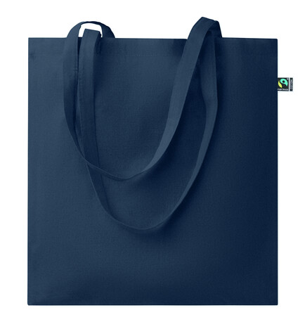 Einkaufstasche Fairtrade 180g - Blau bedrucken, Art.-Nr. MO2589-04