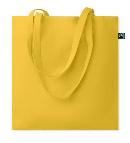 Einkaufstasche Fairtrade 180g - Gelb bedrucken, Art.-Nr. MO2589-08