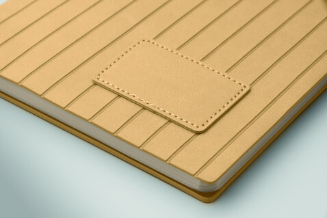 DIN A5 Smokey Notizbuch PU - Beige bedrucken, Art.-Nr. MO2663-13