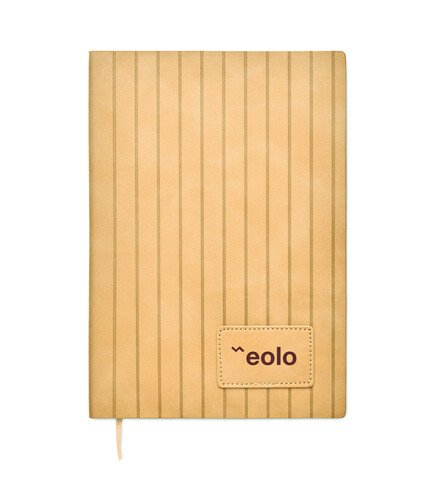 DIN A5 Smokey Notizbuch PU - Beige bedrucken, Art.-Nr. MO2663-13