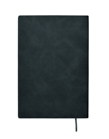 DIN A5 Smokey Notizbuch PU - Schwarz bedrucken, Art.-Nr. MO2663-03