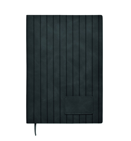 DIN A5 Smokey Notizbuch PU - Schwarz bedrucken, Art.-Nr. MO2663-03