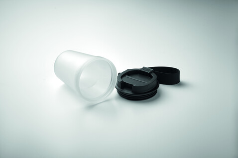 Einwandiger Becher 300 ml - Transparent Weiß bedrucken, Art.-Nr. MO2670-26 Einwandiger Becher 300 ml - Transparent Weiß bedrucken, Art.-Nr. MO2670-26