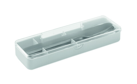 Besteck-Set Edelstahl - Grau bedrucken, Art.-Nr. MO2677-07 Besteck-Set Edelstahl - Grau bedrucken, Art.-Nr. MO2677-07
