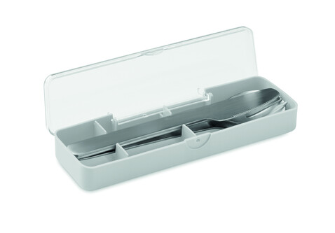 Besteck-Set Edelstahl - Grau bedrucken, Art.-Nr. MO2677-07 Besteck-Set Edelstahl - Grau bedrucken, Art.-Nr. MO2677-07