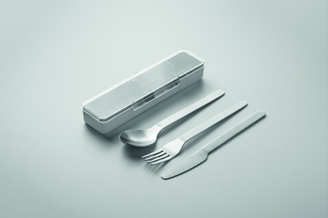 Besteck-Set Edelstahl - Grau bedrucken, Art.-Nr. MO2677-07 Besteck-Set Edelstahl - Grau bedrucken, Art.-Nr. MO2677-07