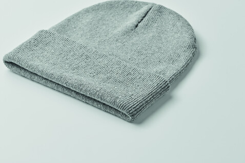 Beanie mit Bündchen - Grau bedrucken, Art.-Nr. MO2705-07