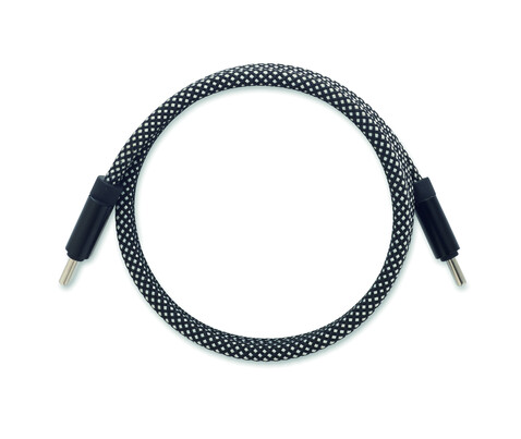 Magnetisches Kabel RPET - Weiß/schwarz bedrucken, Art.-Nr. MO2778-33