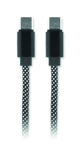 Magnetisches Kabel RPET - Weiß/schwarz bedrucken, Art.-Nr. MO2778-33