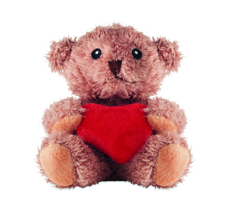 Teddybär mit Herz - Rot bedrucken, Art.-Nr. MO2802-05 Teddybär mit Herz - Rot bedrucken, Art.-Nr. MO2802-05