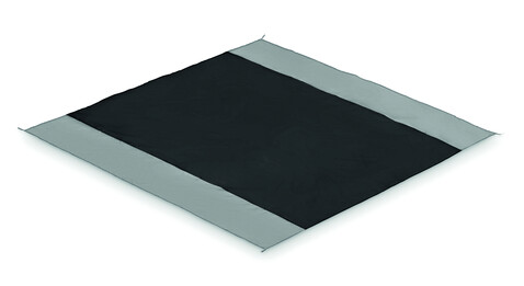 Strandmatte 210T Polyester - Schwarz bedrucken, Art.-Nr. MO2882-03