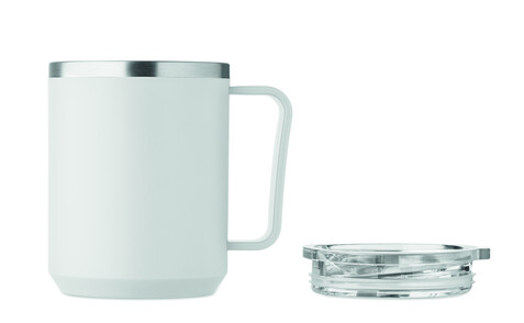 Doppelwandiger Becher 400ml - Weiß bedrucken, Art.-Nr. MO2900-06