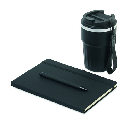 Geschenkset 3-teilig - Schwarz bedrucken, Art.-Nr. MO2930-03