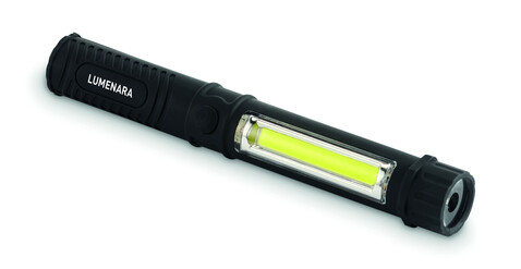 Magnetische LED-Taschenlampe - Schwarz bedrucken, Art.-Nr. MO2932-03