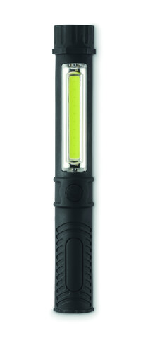 Magnetische LED-Taschenlampe - Schwarz bedrucken, Art.-Nr. MO2932-03