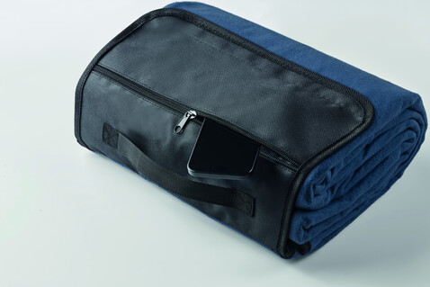 Picknickdecke RPET-Fleece - Blau bedrucken, Art.-Nr. MO2978-04 Picknickdecke RPET-Fleece - Blau bedrucken, Art.-Nr. MO2978-04
