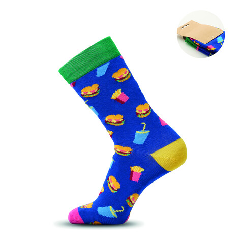 Socken 38-42 - Königsblau bedrucken, Art.-Nr. MO3100-37