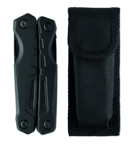 13in1 faltbares Multitool - Schwarz bedrucken, Art.-Nr. MO3129-03