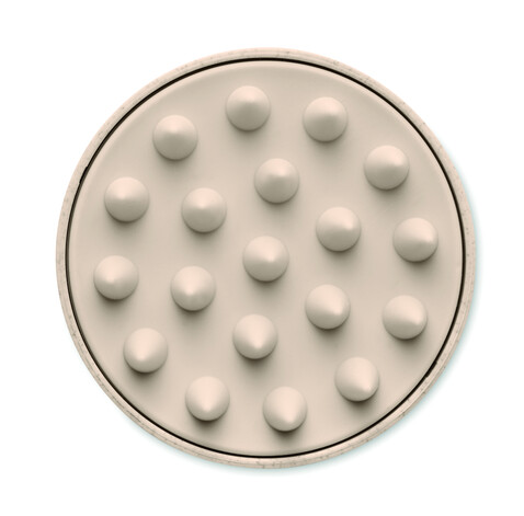 Kopfhaut-Massagebürste - Beige bedrucken, Art.-Nr. MO3164-13 Kopfhaut-Massagebürste - Beige bedrucken, Art.-Nr. MO3164-13