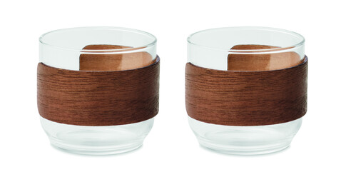 Kaffeegläser-Set - Holz bedrucken, Art.-Nr. MO3197-40 Kaffeegläser-Set - Holz bedrucken, Art.-Nr. MO3197-40