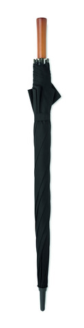 27" Regenschirm Holzgriff - Schwarz bedrucken, Art.-Nr. MO3220-03