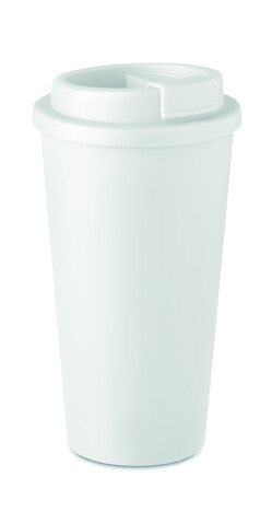 Doppelwandiger Becher 450ml - Weiß bedrucken, Art.-Nr. MO6244-06