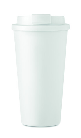 Doppelwandiger Becher 450ml - Weiß bedrucken, Art.-Nr. MO6244-06
