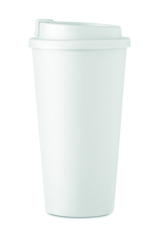 Doppelwandiger Becher 450ml - Weiß bedrucken, Art.-Nr. MO6244-06