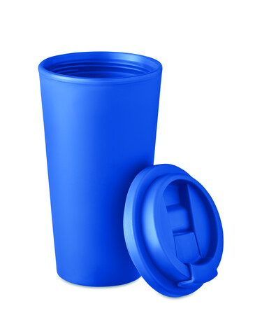 Doppelwandiger Becher 450ml - Blau bedrucken, Art.-Nr. MO6244-04 Doppelwandiger Becher 450ml - Blau bedrucken, Art.-Nr. MO6244-04