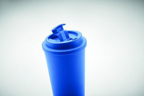 Doppelwandiger Becher 450ml - Blau bedrucken, Art.-Nr. MO6244-04 Doppelwandiger Becher 450ml - Blau bedrucken, Art.-Nr. MO6244-04