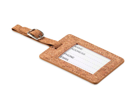 Gepäckanhänger Kork - Beige bedrucken, Art.-Nr. MO6418-13 Gepäckanhänger Kork - Beige bedrucken, Art.-Nr. MO6418-13