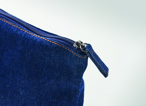 Denim Kosmetiktasche - Blau bedrucken, Art.-Nr. MO6421-04