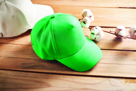 Cap organic cotton 250 g/m² - Grün bedrucken, Art.-Nr. MO6432-09 Cap organic cotton 250 g/m² - Grün bedrucken, Art.-Nr. MO6432-09