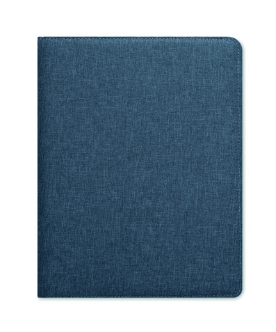 DINA A4 Mappe 300D-RPET - Blau bedrucken, Art.-Nr. MO6487-04