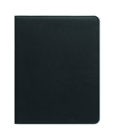 DINA A4 Mappe 300D-RPET - Schwarz bedrucken, Art.-Nr. MO6487-03