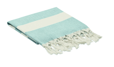 Hamman handdoek 140 gr/m² - Blau bedrucken, Art.-Nr. MO6554-04