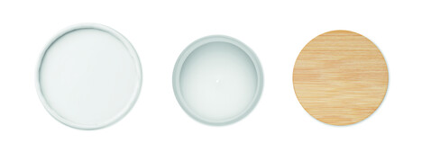 Kerze im Glas 120 g - Weiß bedrucken, Art.-Nr. MO6612-06