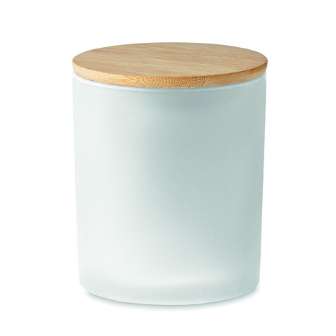 Kerze im Glas 280 g - Weiß bedrucken, Art.-Nr. MO6621-06