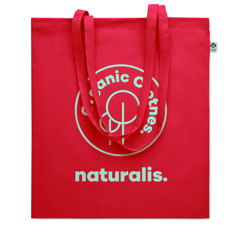 Einkaufstasche Organic Cotton - Rot bedrucken, Art.-Nr. MO6711-05