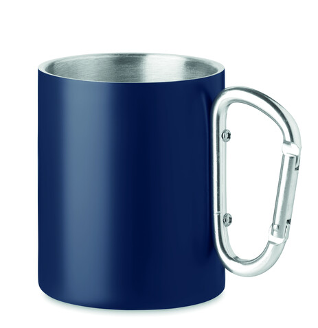 Trinkbecher mit Karabiner - Marineblau bedrucken, Art.-Nr. MO6873-85