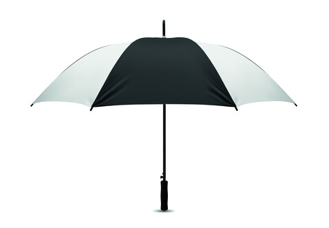 Regenschirm 68,5 cm - Weiß/schwarz bedrucken, Art.-Nr. MO8581-33 Regenschirm 68,5 cm - Weiß/schwarz bedrucken, Art.-Nr. MO8581-33