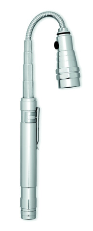 Teleskop Taschenlampe - Silber bedrucken, Art.-Nr. MO8621-14