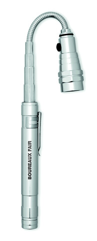 Teleskop Taschenlampe - Silber bedrucken, Art.-Nr. MO8621-14