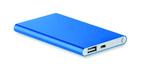 Powerbank 4000 mAh - Königsblau bedrucken, Art.-Nr. MO8735-37