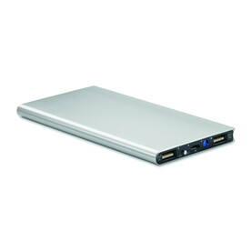 Powerbank 8000 mAh - Mattsilber bedrucken, Art.-Nr. MO8839-16